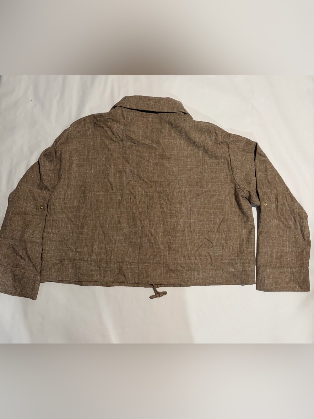 Zara Brown Taupe Utility Jacket with Front Flap Pockets - Picture 3 of 6